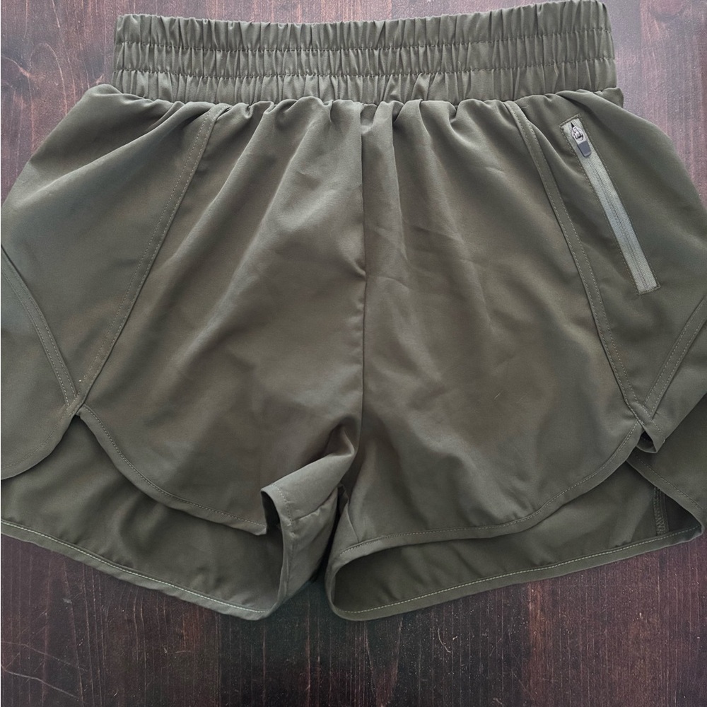 Olive Green Women's Athletic Shorts